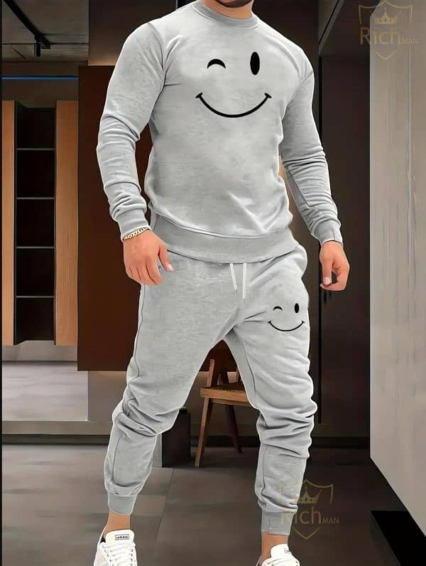 2 Pcs Men's Fleece Tracksuit 0