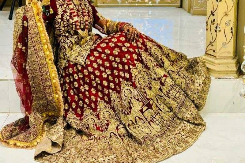 kashee bridal lenga with heavy net dupata 1