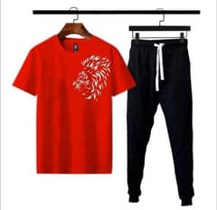 Men's cotton Jersey printed tracksuit