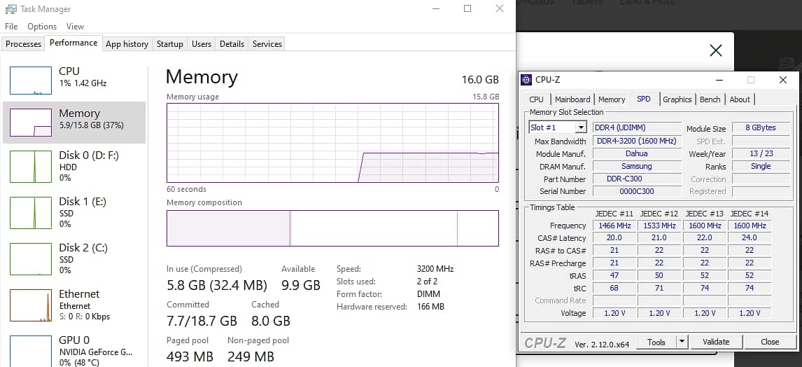 RAM 16 gb (8x2) 3200mhz DDR4 2