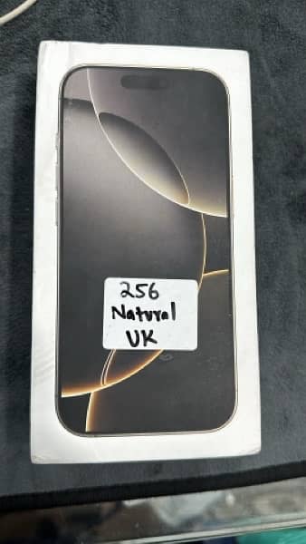 Apple iphone 16 Pro 256GB Natural Box Pack 0