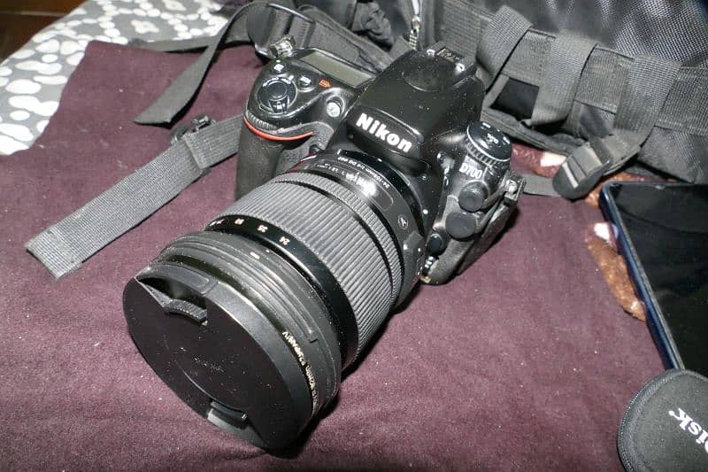 Nikon D700 camera And.   Sigma Art lens 24-105 11