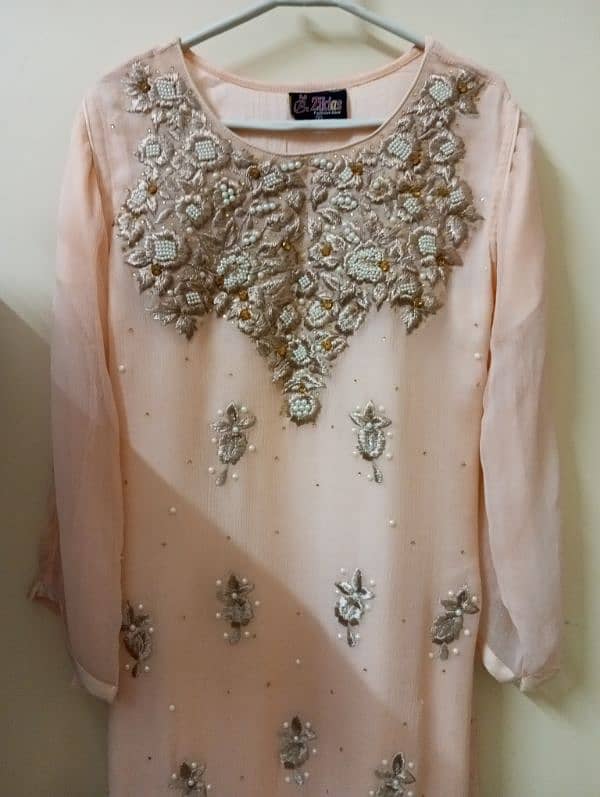 Peach and Gold 3 piece dress 0