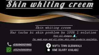 skin cear and whiting creem 100% results