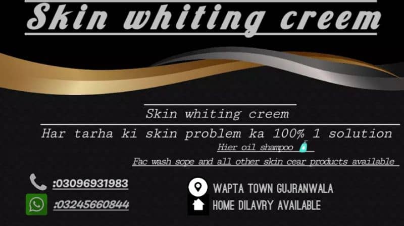 skin cear and whiting creem 100% results 0