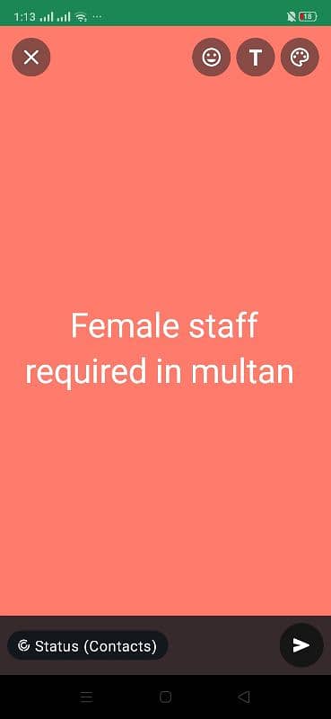 just female staff required in multan 0