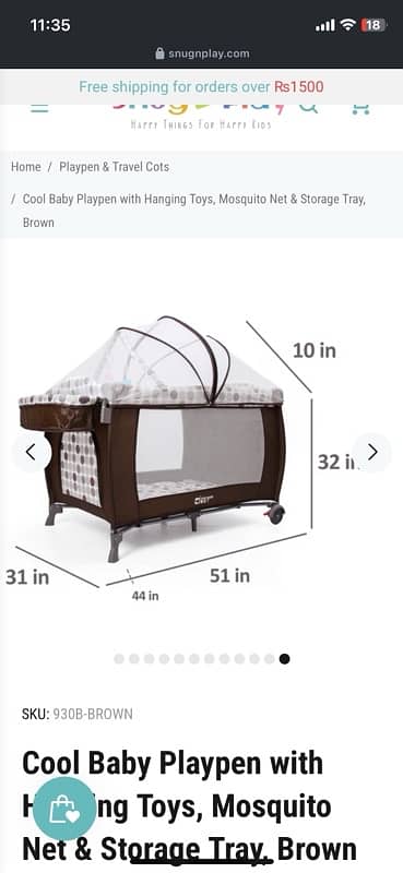 baby playpen carry cot 3