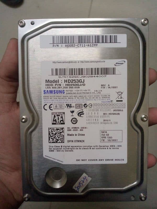 250 GB HARD DRIVE 0