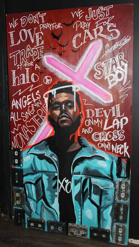 "Handmade Acrylic Art on Wood | The Weeknd 'Starboy' 0