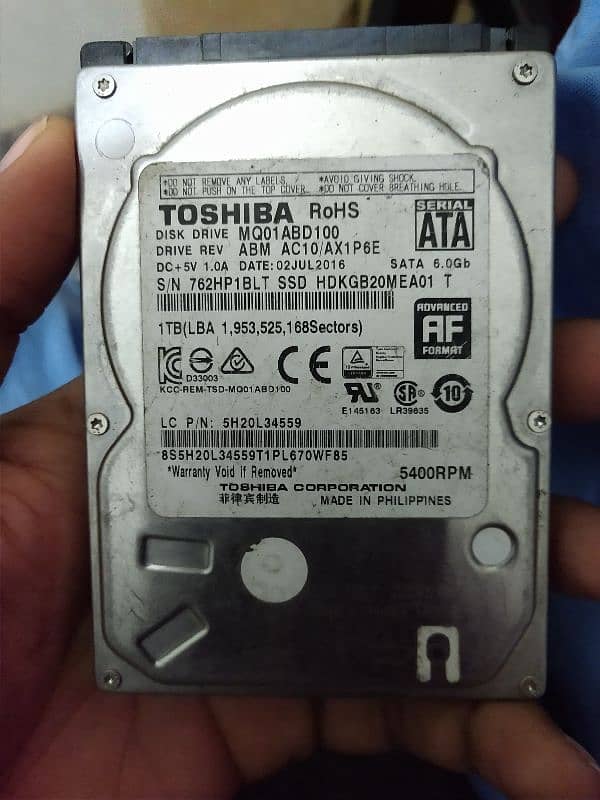 Toshiba 1TB HDD laptop 1