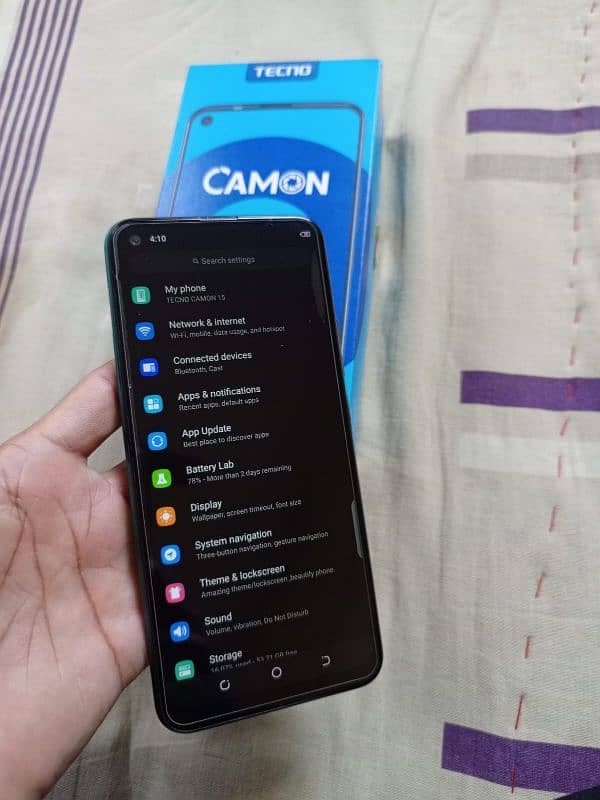 camon 15 4gb 64gb with box 100% sealed phone 1