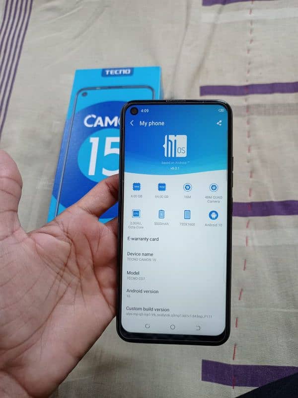 camon 15 4gb 64gb with box 100% sealed phone 8