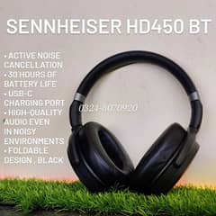 Sennheiser HD 450 Bluetooth Headphone Active Noise Cancellation In Gym