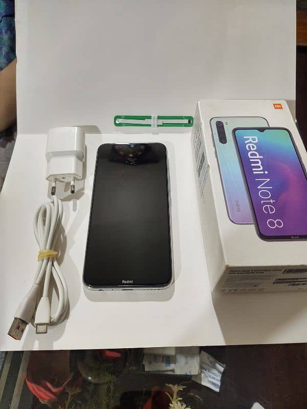 Original Xiaomi Redmi note8 box charger Dual sim PTA Aproved Life Time 0