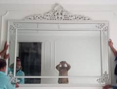 solid wood mirror frame with mirror