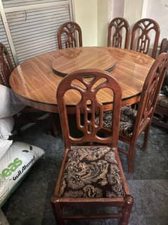 Dinning Table with 6 Chairs neat and clean condition