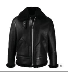 Genuine premium Quality Sheepskin Leather B3 Bomber Zipper Jacket