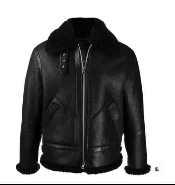 Genuine premium Quality Sheepskin Leather B3 Bomber Zipper Jacket 0