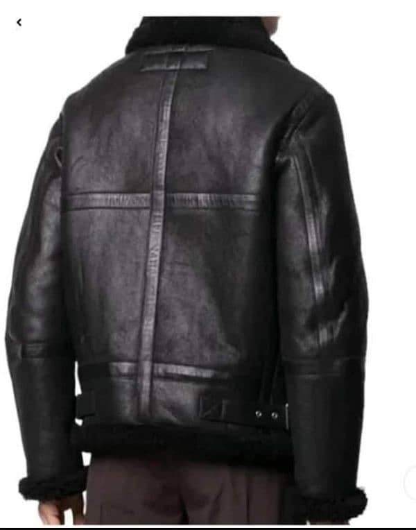 Genuine premium Quality Sheepskin Leather B3 Bomber Zipper Jacket 1