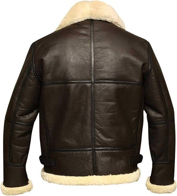 Genuine premium Quality Sheepskin Leather B3 Bomber Zipper Jacket 6