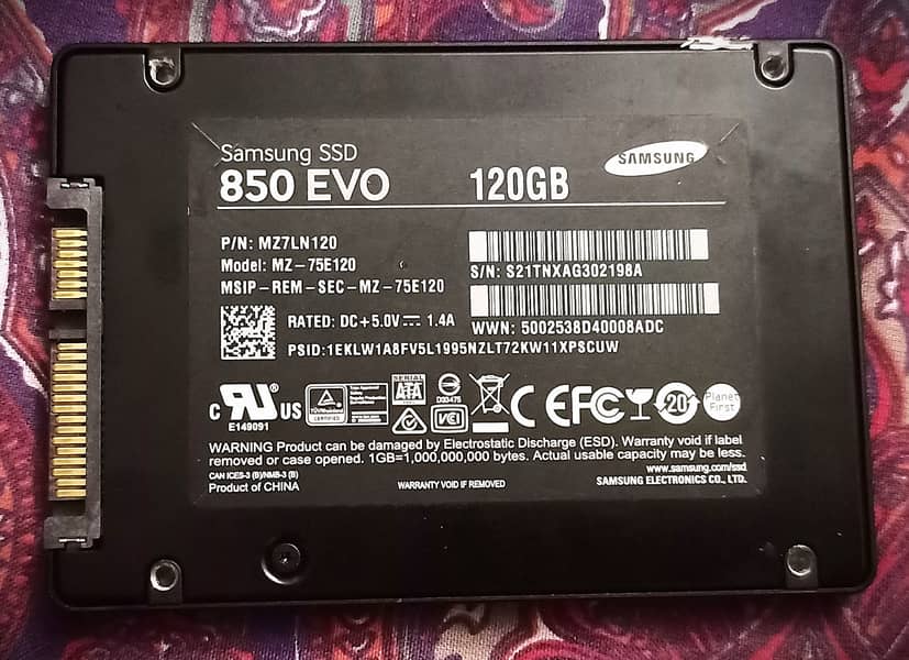 SAMSUNG 850EVO 2.5IN SATA 120GB INTERNAL SSD!!! 2