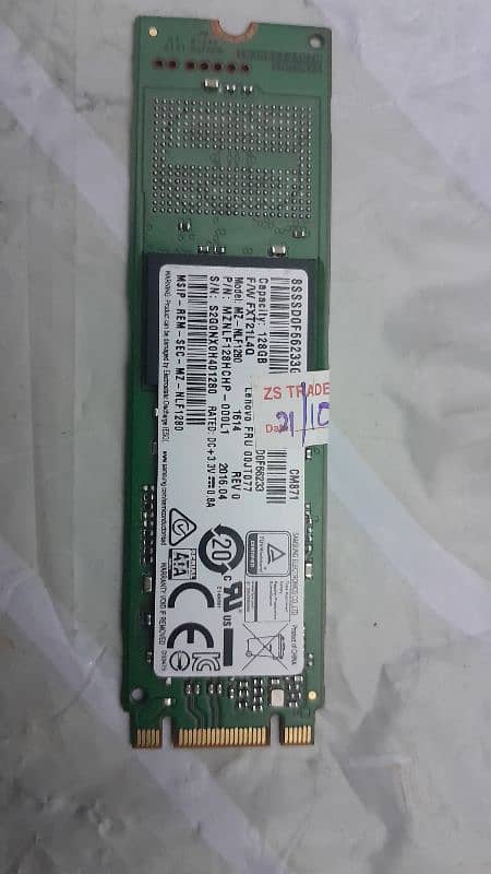 128 GB SSD Nvme M. 2 2