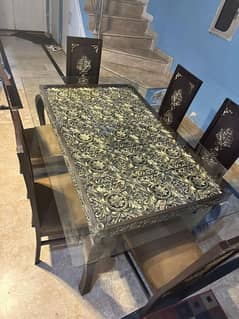 Glass Dining Table With 6 Chairs