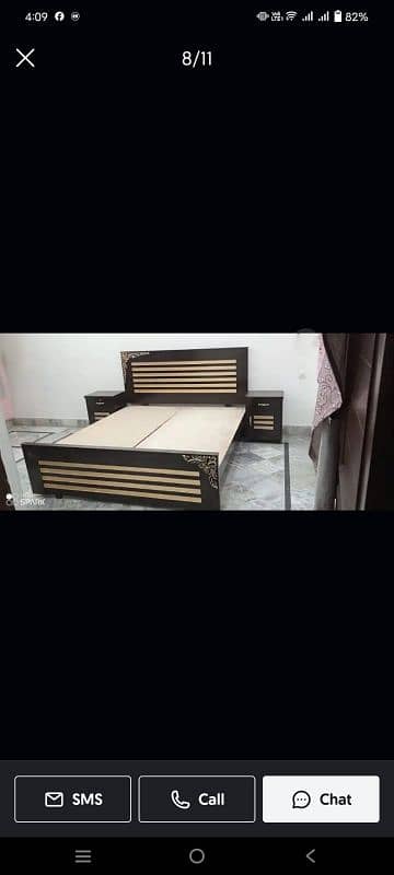 wooden double bed sample latest design 3