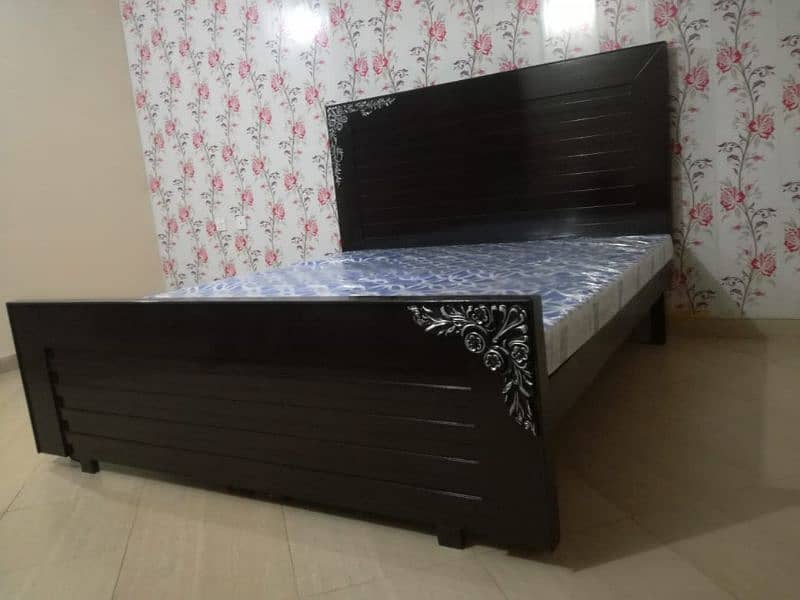 wooden double bed sample latest design 7