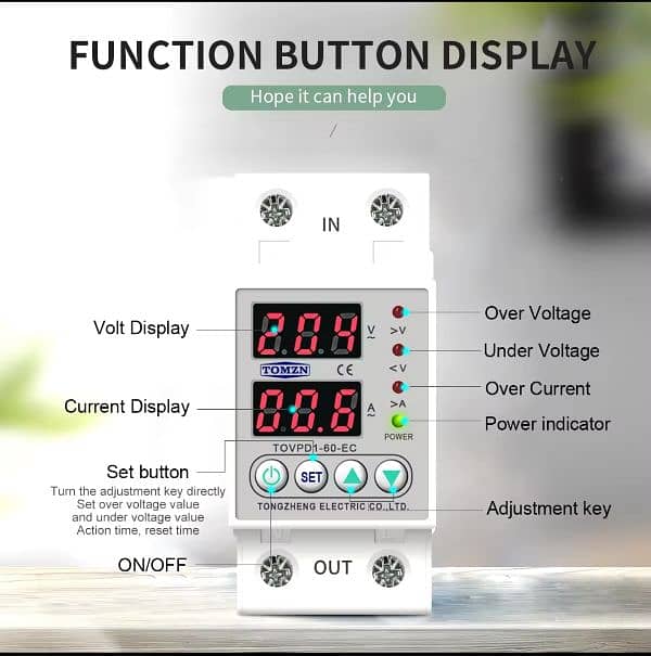 original Tomzn over under voltage protector, 80 ampere 4