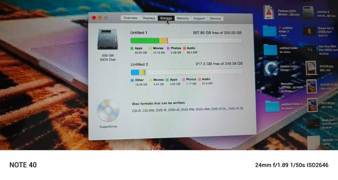 Macbook pro core i5  2012 mid 4