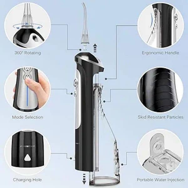 water dental flosser cordless teeth cleaner dental oral irrigator 7