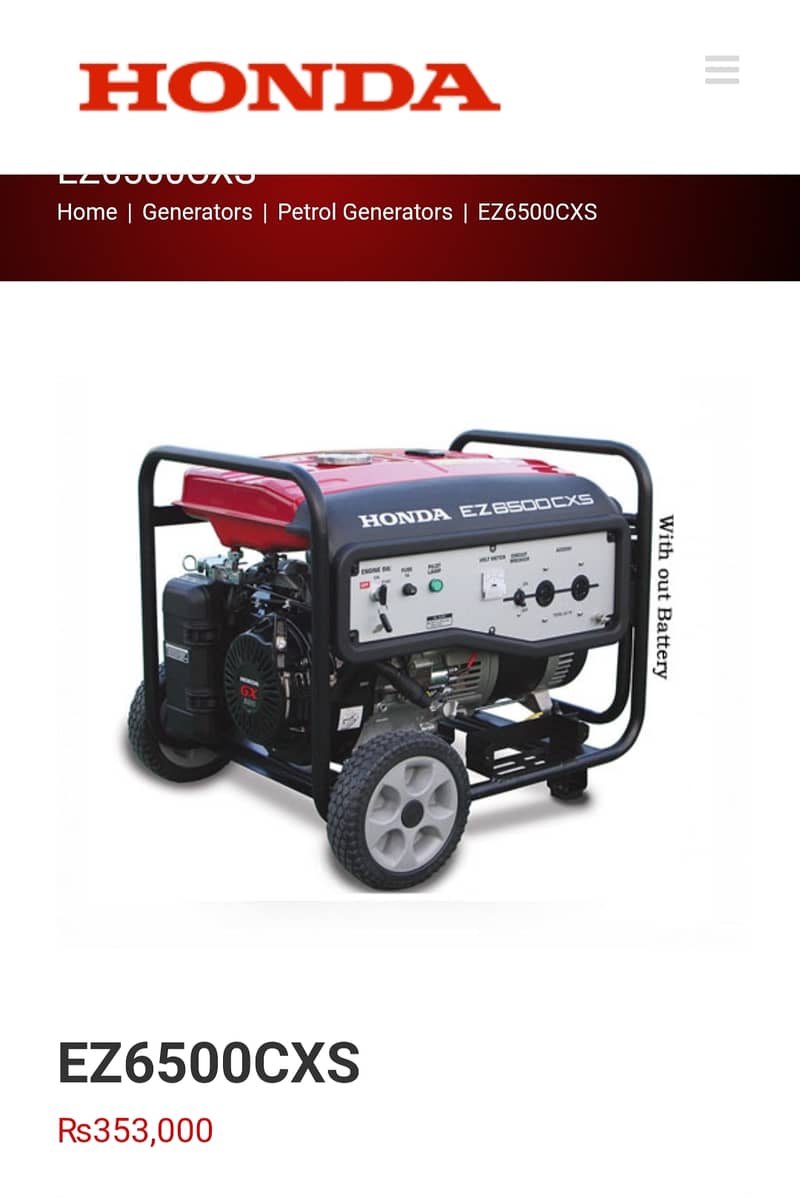 Brand New Honda 5.5KVA Generator 0