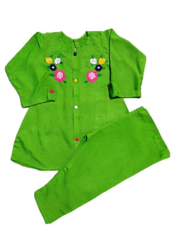 Hand Embroidered Dress Shirt and trouser for girls Size 1-15 Years 1