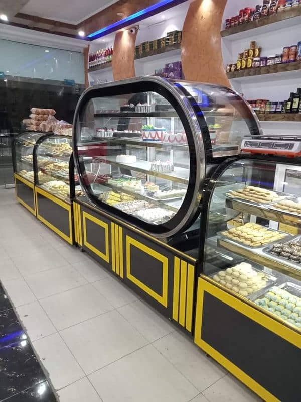 bakery counter / Bakery showcase/sweet counter /cake chillar 4