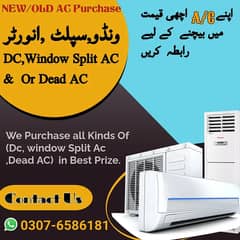 AC / split AC / Window. AC / inverter AC / ac sale purchased