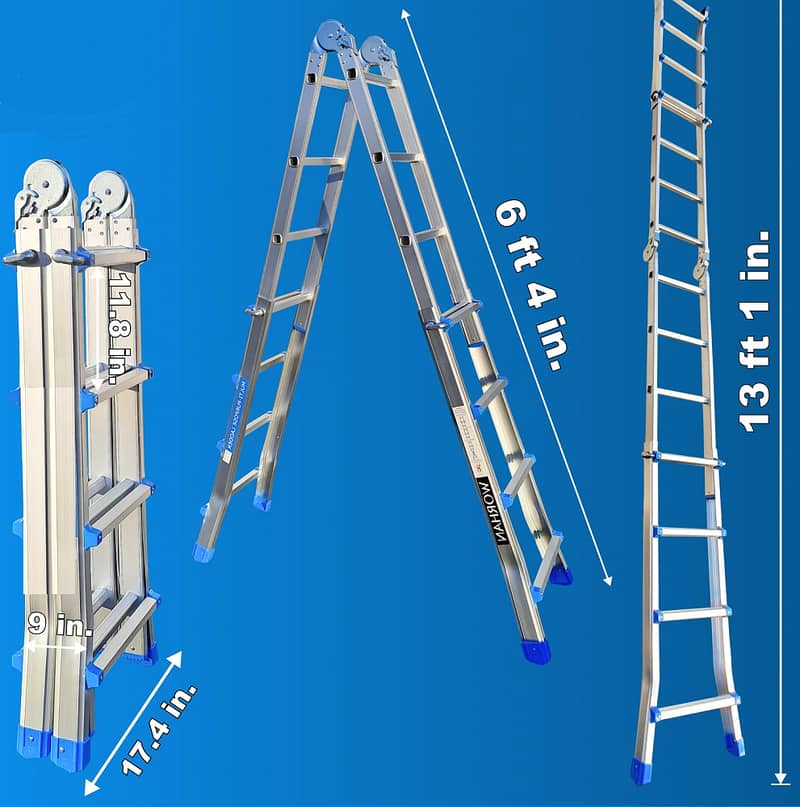 Multi Purpose  Aluminum 4x4 step ladder 4