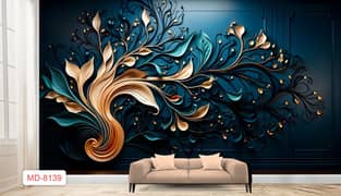 3D WallPaper Wall flex Sheet pvc Wall panel wall paper wpc Panel