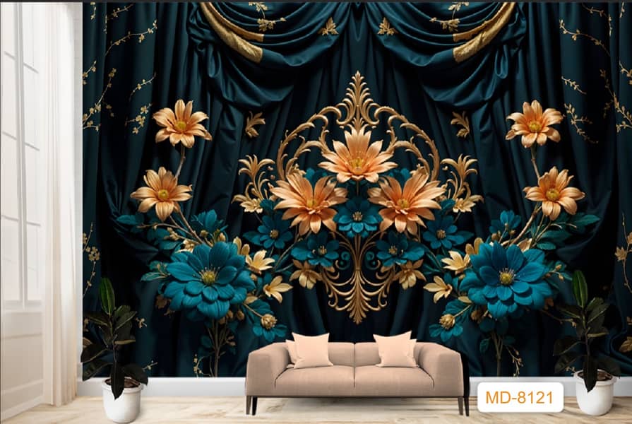 3D WallPaper Wall flex Sheet pvc Wall panel wall paper wpc Panel 8