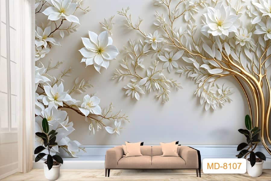 3D WallPaper Wall flex Sheet pvc Wall panel wall paper wpc Panel 12