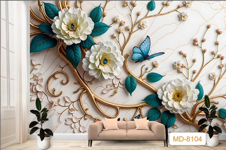 3D WallPaper Wall flex Sheet pvc Wall panel wall paper wpc Panel 15