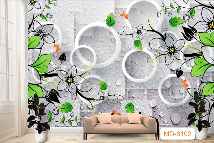 3D WallPaper Wall flex Sheet pvc Wall panel wall paper wpc Panel 17