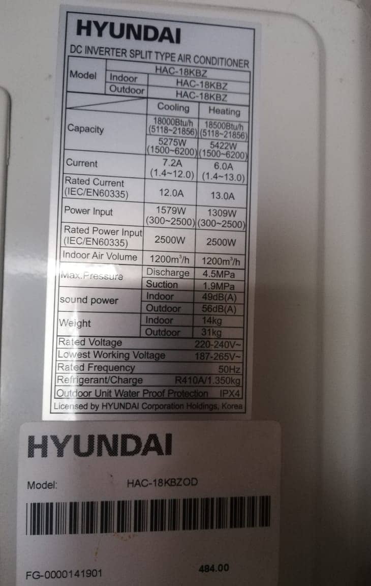 DC Inverter 1.5 Ton HYUNDAI 2