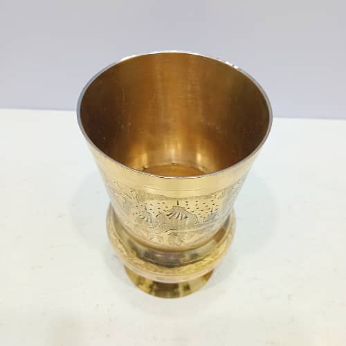 Vintage Brass Collection: Elegant Vases, Lotas & Glasses 9