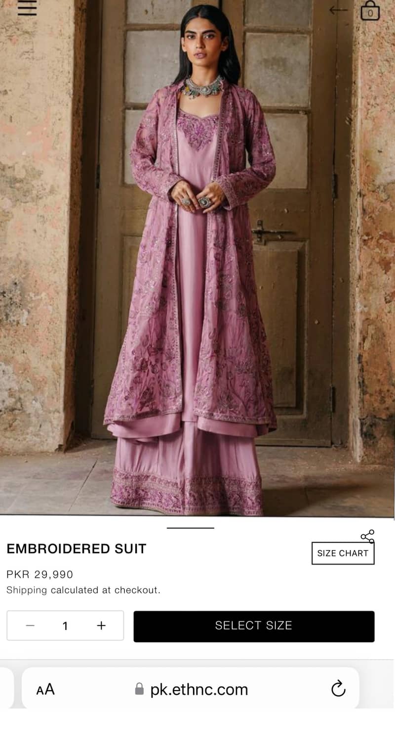 Formal Dress | Women Suit | Embroided Suit | Silk Maxi 0