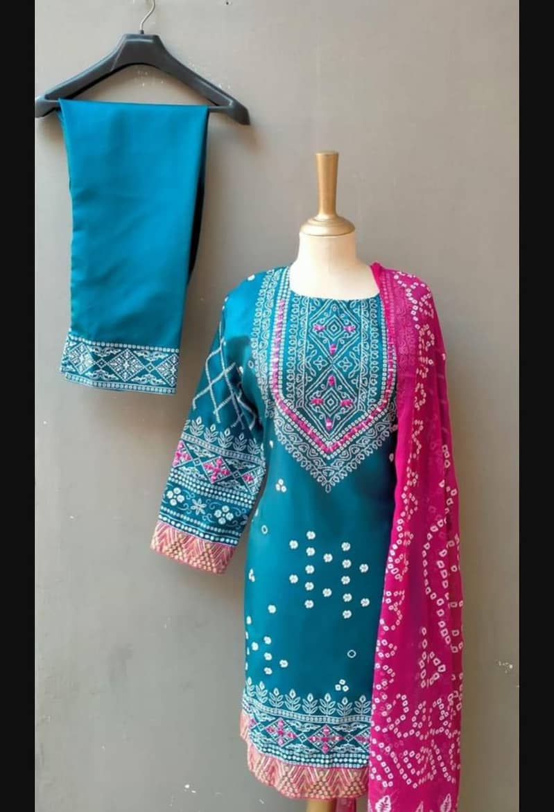 Ladies suit | 3 Pcs | 2 Pcs | Stitched & Unstitched | Women Clothing 10