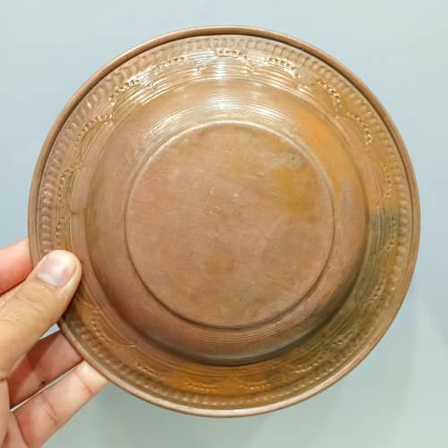 Elegant Vintage 4-Piece Copper Plate Set: Timeless Craftsmanship 1