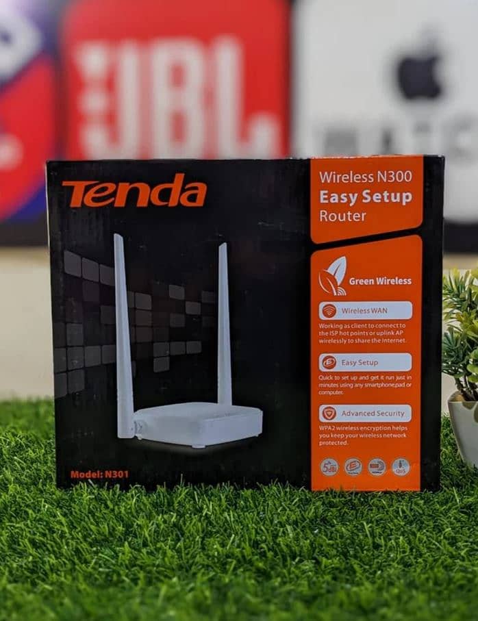 Tenda N301 RJ45 Wireless-N300 Mbps Easy Setup Router 0