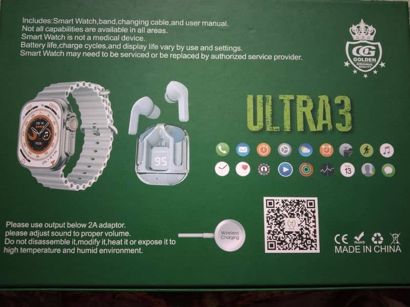 "ULTRA 3 Smart Watch " : Golden Original Quality 1