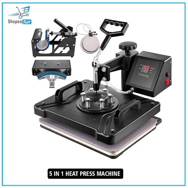 Sublimation Heat press 5 in 1,Double,Single Mug,Heat Press Bed 0